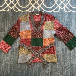 Patchwork cashmere sweater